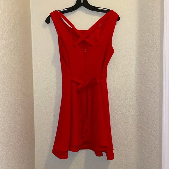 RAMPAGE Strappy Vintage 90s Pin Up Baby Doll Skater Tuxedo Mini Skirt Dress Y2K - Picture 9 of 12